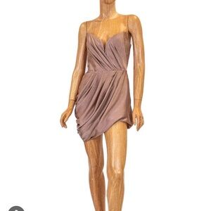 Zimmerman Rose Pink Sueded Silk Cocktail Dress Drape‎ Bodice size 1! 🌹